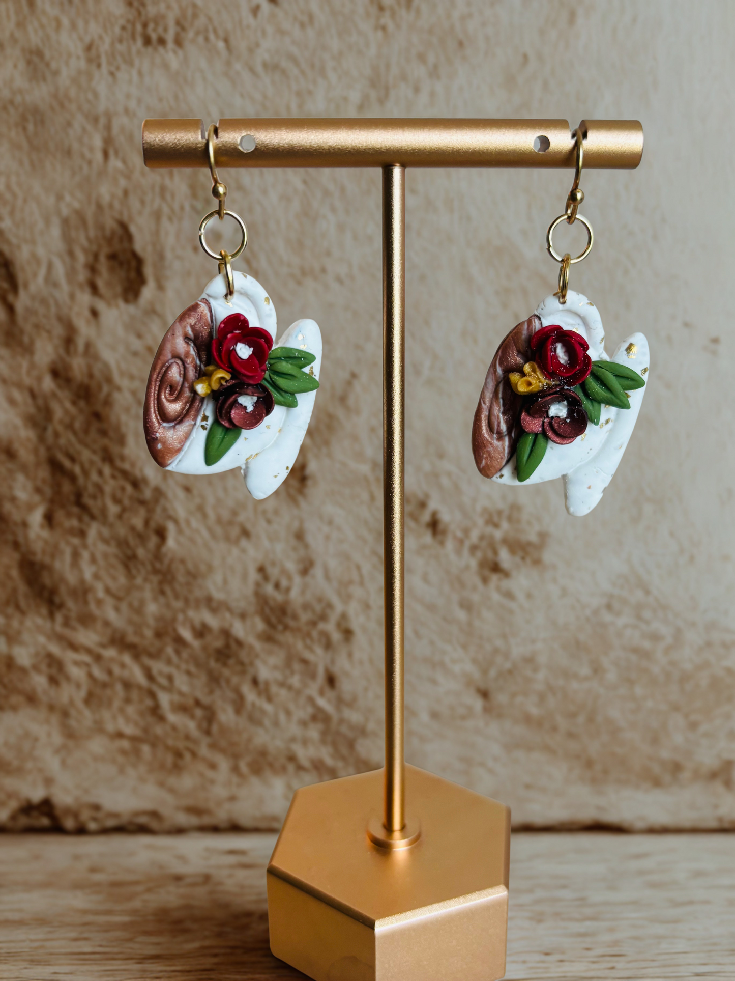 "Poured Out" – Fall Floral Mug Earrings